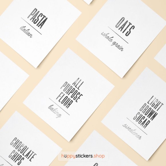 36 Labels • Gollder Minimalist Pantry for Kitchen Storage • Organization Labels - Picture 12 of 17